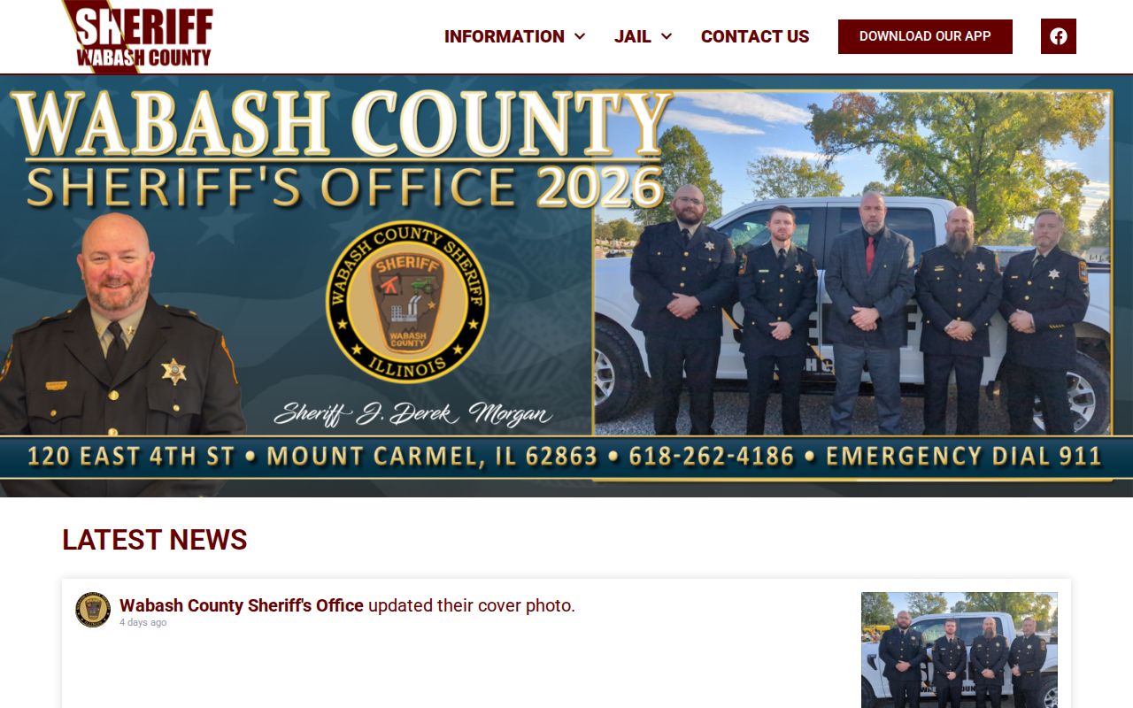 Wabash County Sheriff Office official website interface